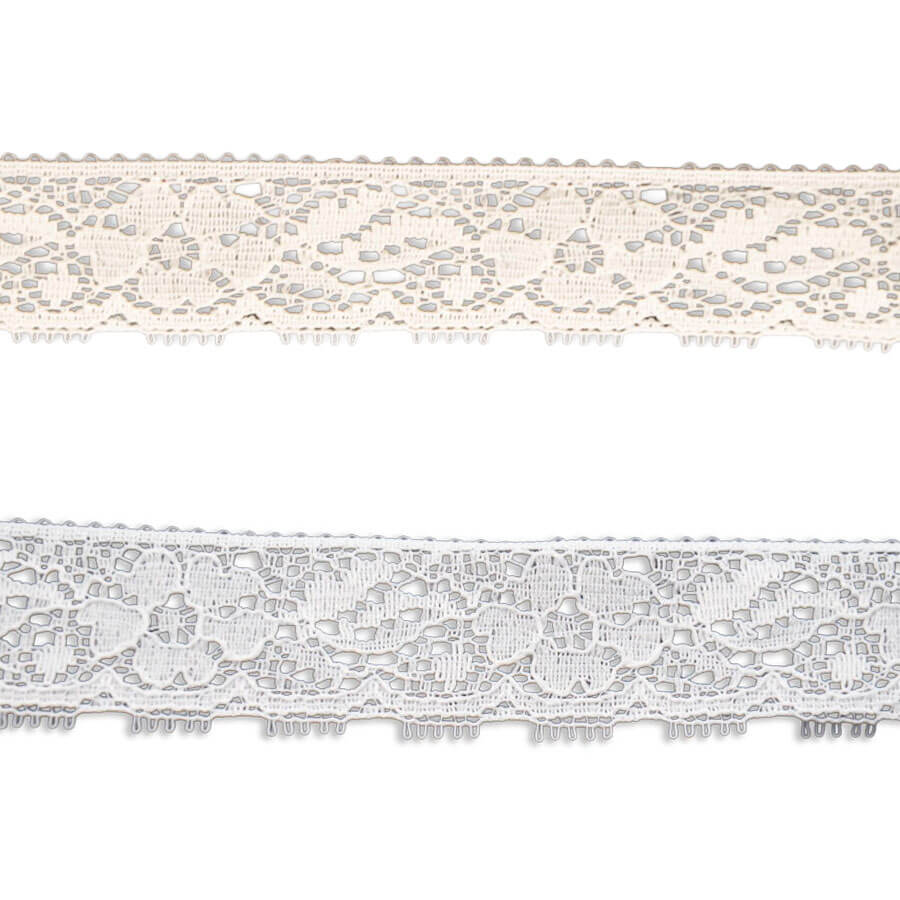 Puntilla de poliamida color blanco