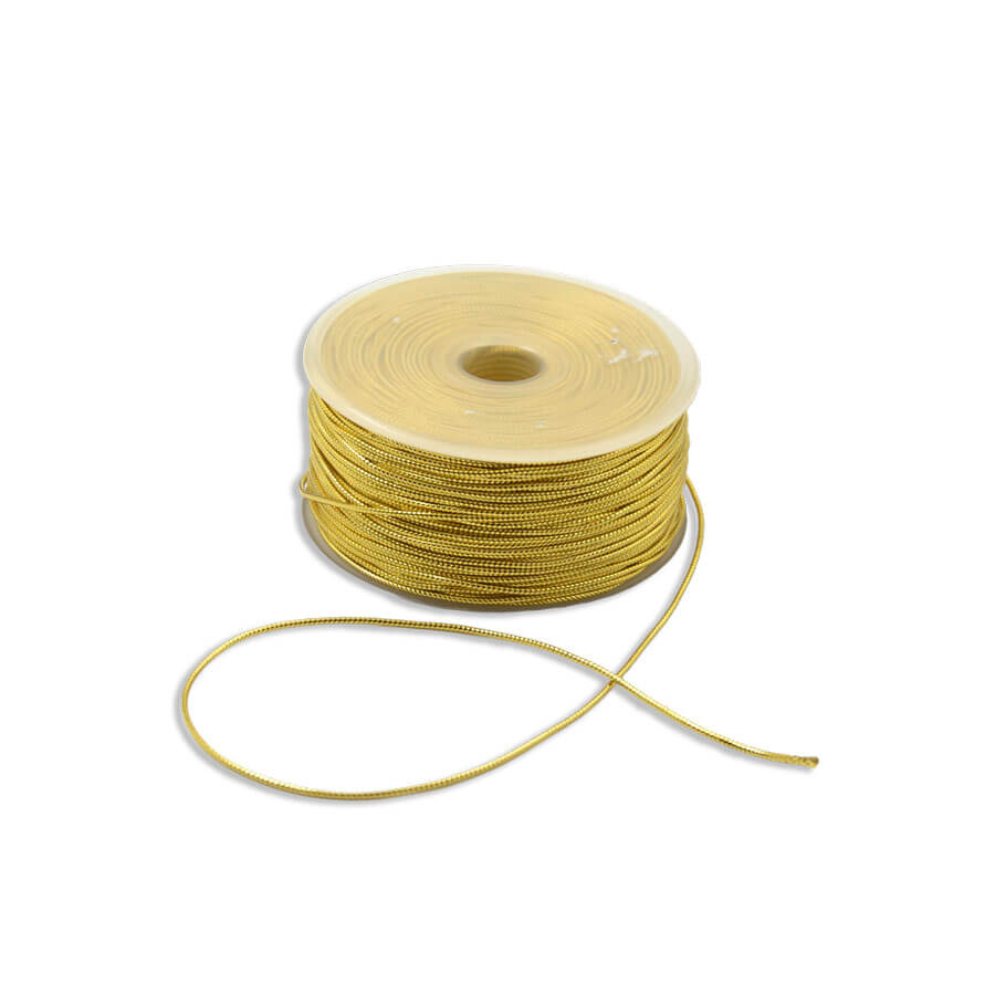 Cordón metalizado de 2 mm en color oro.