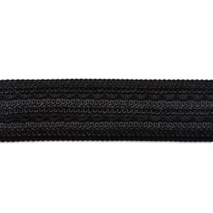 Cinta elástica decorativa negra de 60 mm.