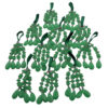 Borla de piedra verde con cuentas decorativas