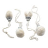 Borla pequeña en color blanco pack de 4 unidades