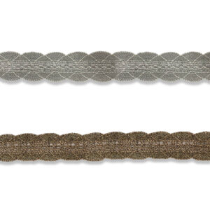 Encaje metalizado disponible en oro y plata