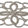 Motivo floral de strass termoadhesivo