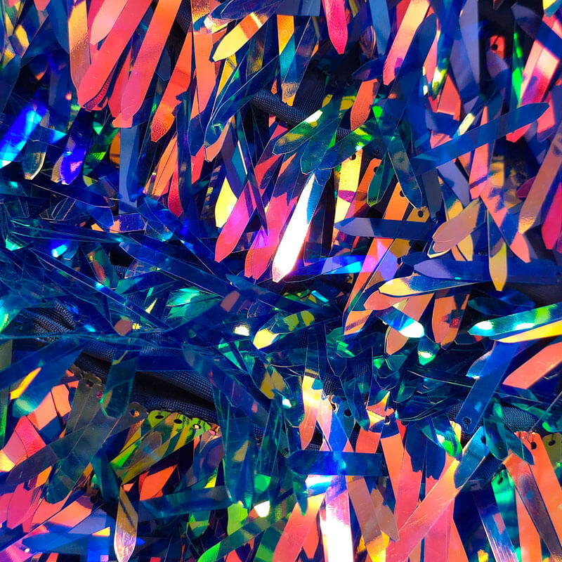 tela lentejuela azul rosa efecto holográfico