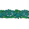 tira bordada verde con relieve