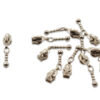cursor metálico plateado para cremalleras