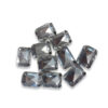 Piedra rectangular facetada transparente de 13x18 mm