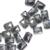 Piedra rectangular facetada transparente de 13x18 mm