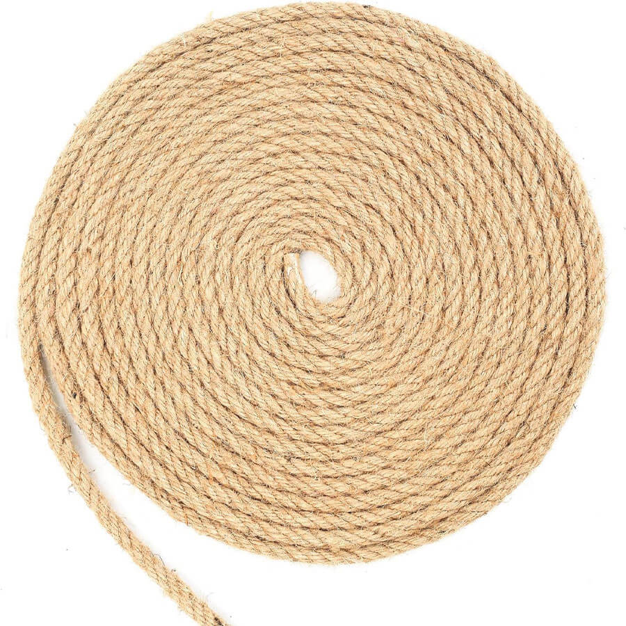 Cordón de yute natural de 8 mm.