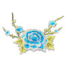 Bordado floral azul para customizar prendas