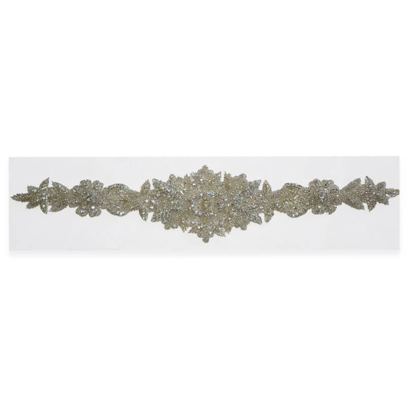 Cinturón de pedrería cristal 35 cm