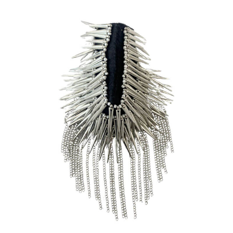 Hombreras plata con picos decorativos