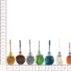 Borla de madera de 4 cm en color oro pack de 4 unidades