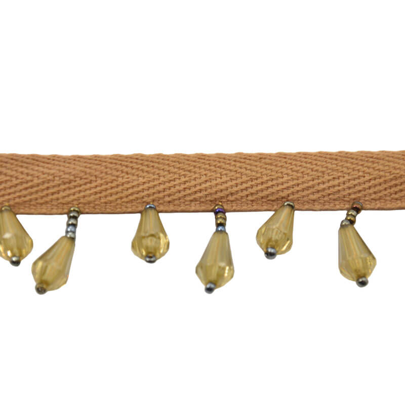 fleco ornamental con piedras facetadas