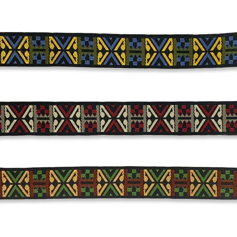 Tapacosturas étnico jacquard con dibujo geométrico