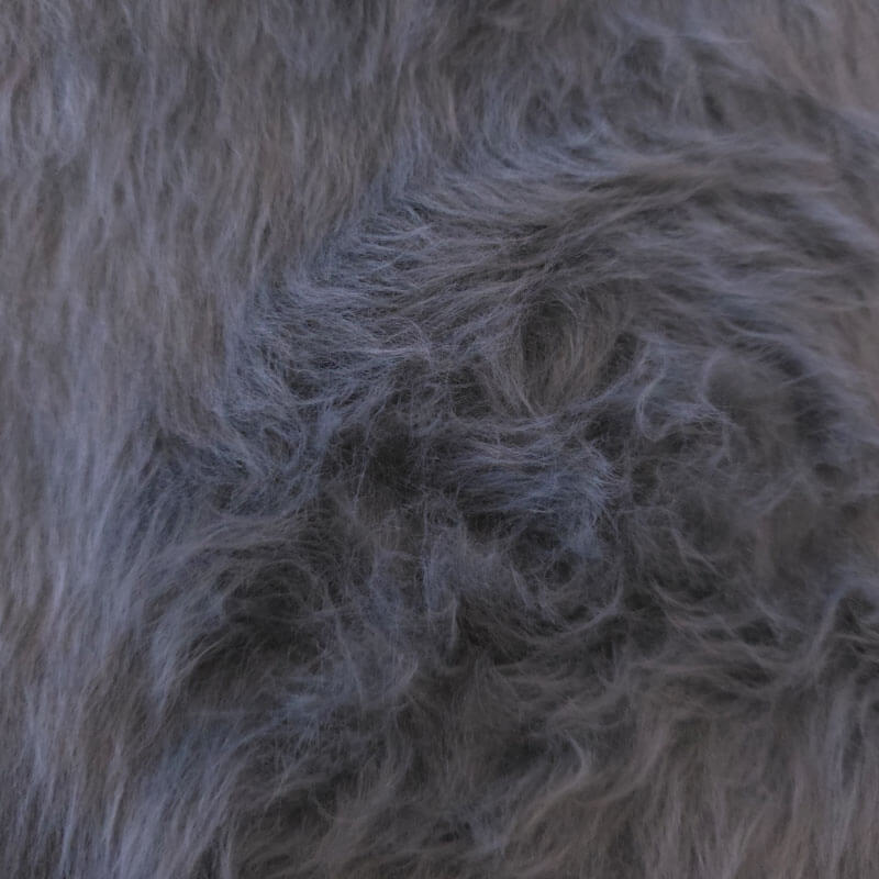 tejido de pelo gris claro