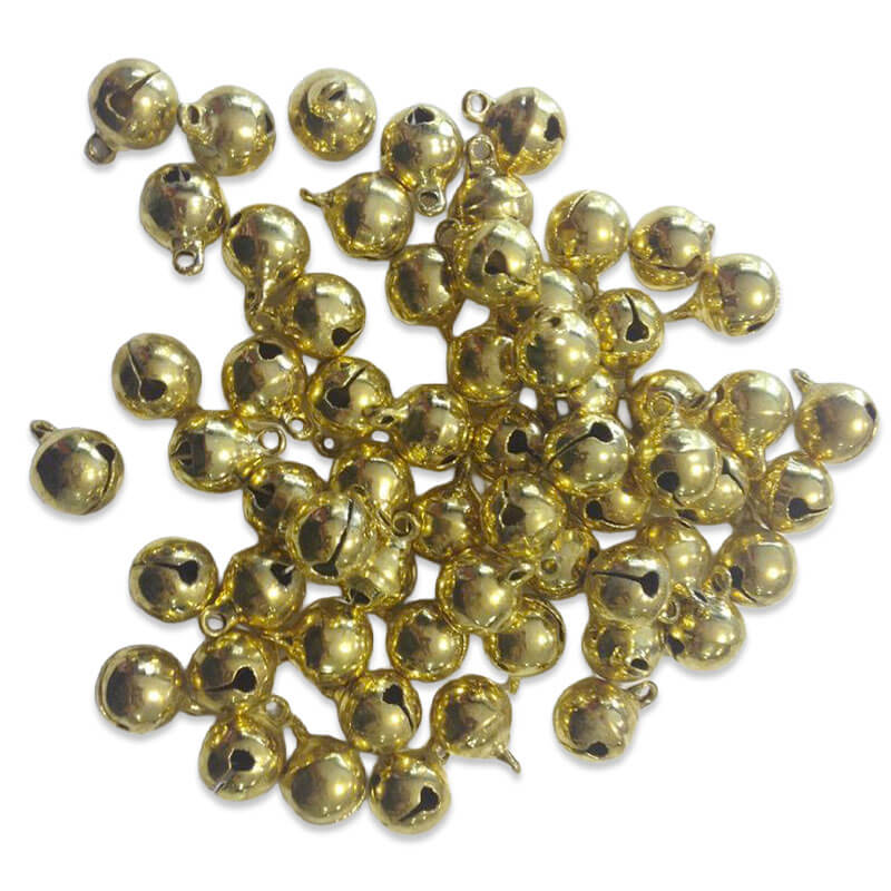Cascabel metálico dorado grande para coser en prendas