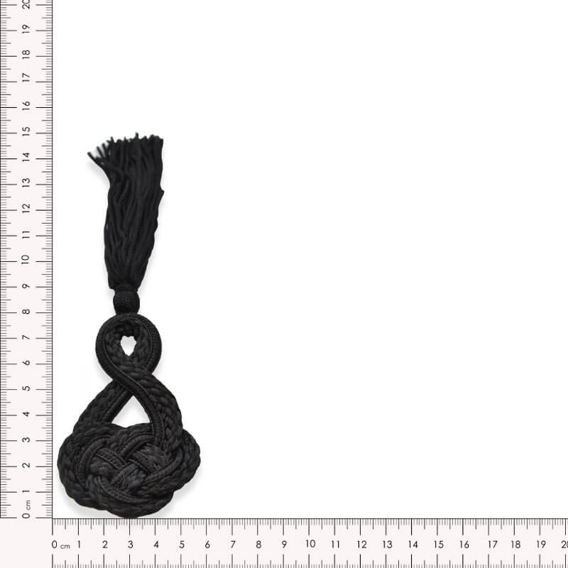 Alamar Agremán con Flecos 15 cm Negro – Pack de 2 Unidades - Imagen 3