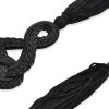 Alamar Agremán con Flecos 15 cm Negro – Pack de 2 Unidades - Thumbnail Image 2