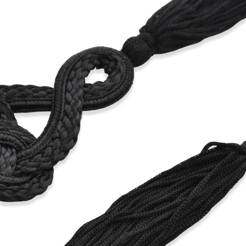 Alamar Agremán con Flecos 15 cm Negro – Pack de 2 Unidades - Imagen 2