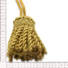 Borla de hilo metalizado oro de 15 cm