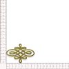 Aplique Bordado Pasamanería 9 cm Oro