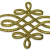 Aplique Decorativo Bordado 9 cm Oro