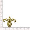 Aplique decorativo bordado en color oro de estilo ornamental