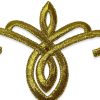 Detalle de aplique bordado ornamental de 10 cm para prendas