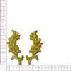 Aplique Bordado Hojas Ornamentales Oro 11 cm (Pareja) - Thumbnail Image 3