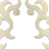 Pareja de apliques decorativos blancos para confección
