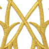 Aplique bordado oro decorativo de estilo elegante