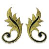 Aplique Bordado Hojas Ornamentales 13 cm (Pareja) - Thumbnail Image 2