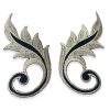 Aplique Bordado Hojas Ornamentales 13 cm (Pareja) - Thumbnail Image 3