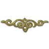 Aplique decorativo bordado en color oro o plata para confección