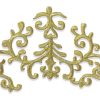 Detalle de aplique bordado ornamental barroco de 25 cm para prendas