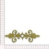 Aplique decorativo bordado en oro con diseño ornamental