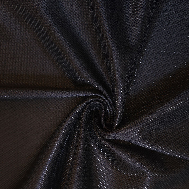 tejido elástico brillo uniforme negro