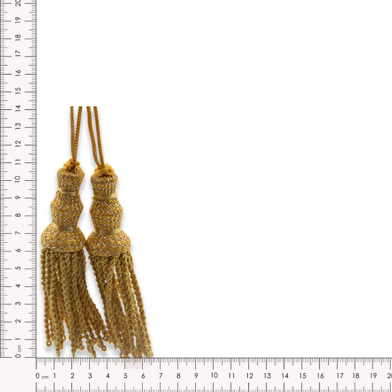 Borla honor grande color oro de 11 cm