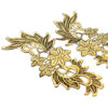 Aplique bordado simétrico en oro viejo 19 cm