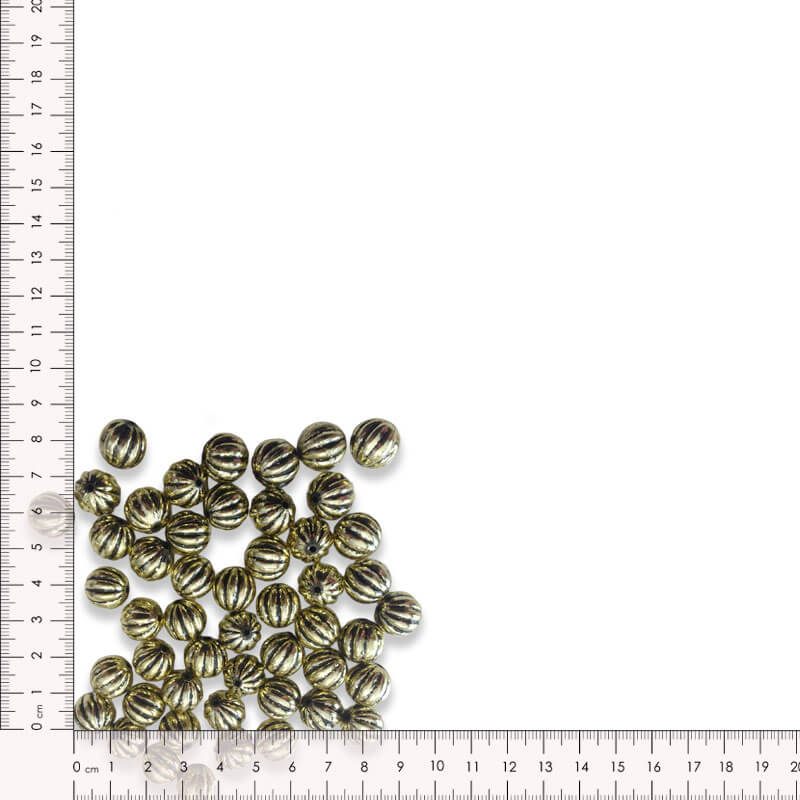 Abalorios metálicos dorados de 1 cm para confección