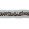 Cinturón de pedrería negro 35 cm elegante
