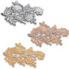 Aplique textil con strass efecto brillo