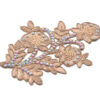 Aplique floral bordado con piedras decorativas