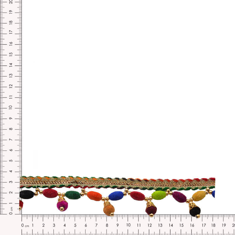 fleco decorativo con bolitas