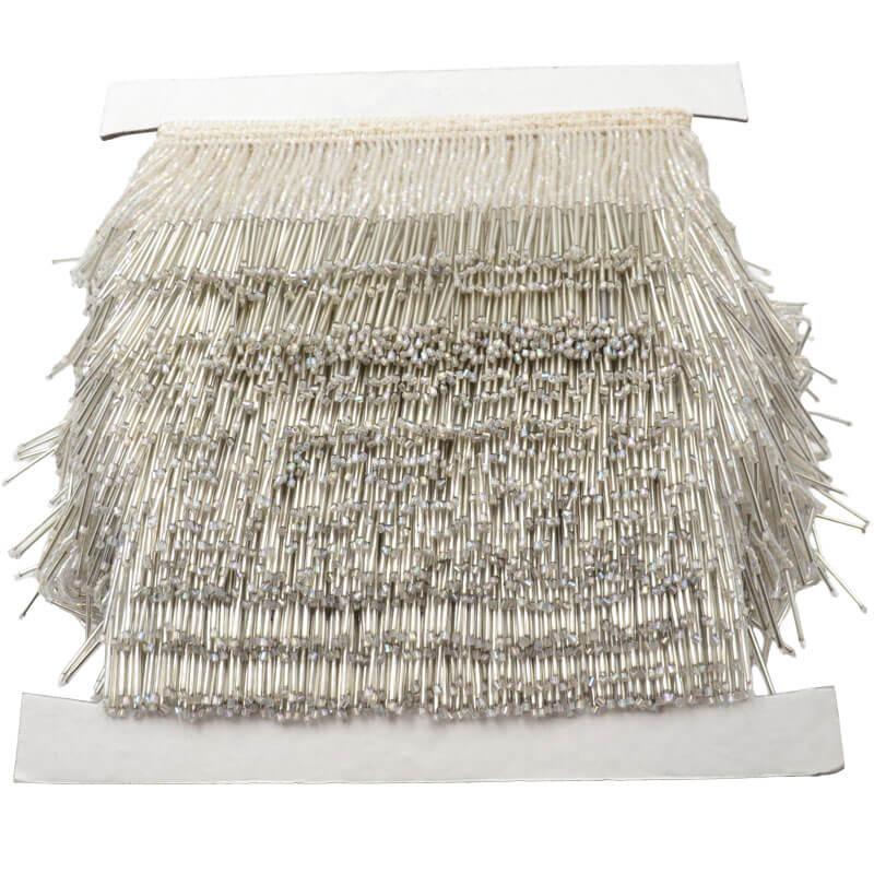 fleco textil elegante de pedrería
