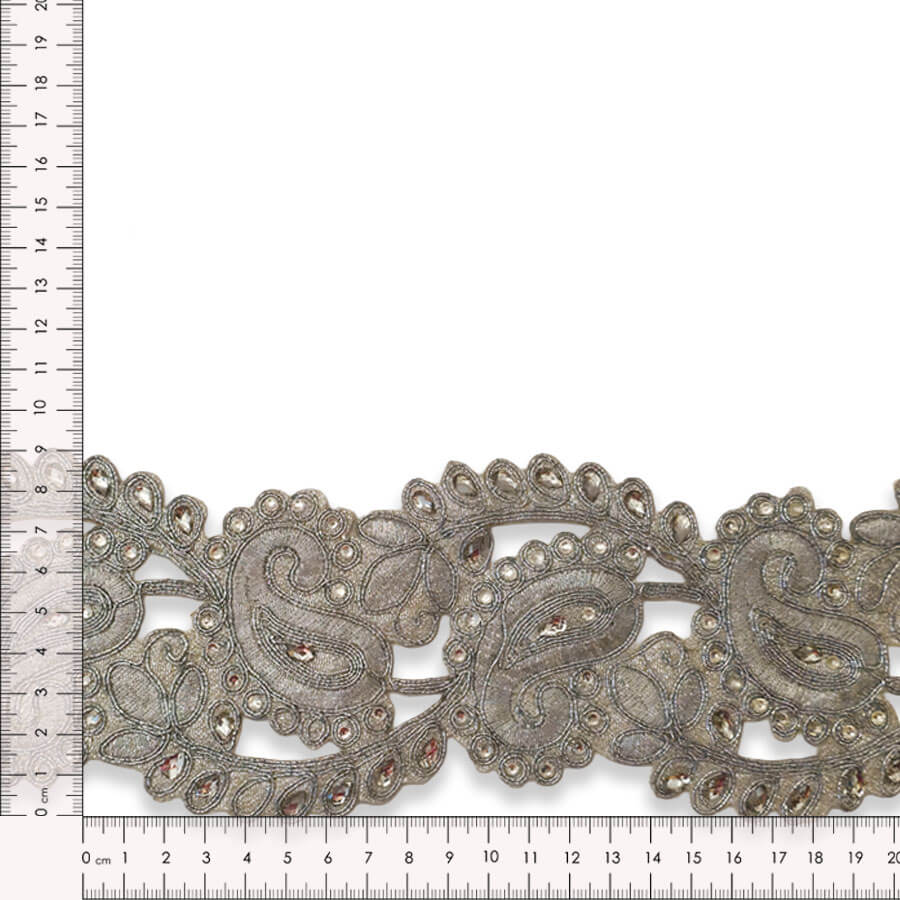 Galón ornamental plata de 9 cm