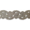 Galón pedrería cachemir grande plata