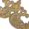 Galón alamar oro con pedrería irisada