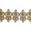 Galón oro con pedrería irisada de 8,5 cm